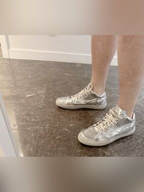 Robin's Jean Silver High-Top Boots